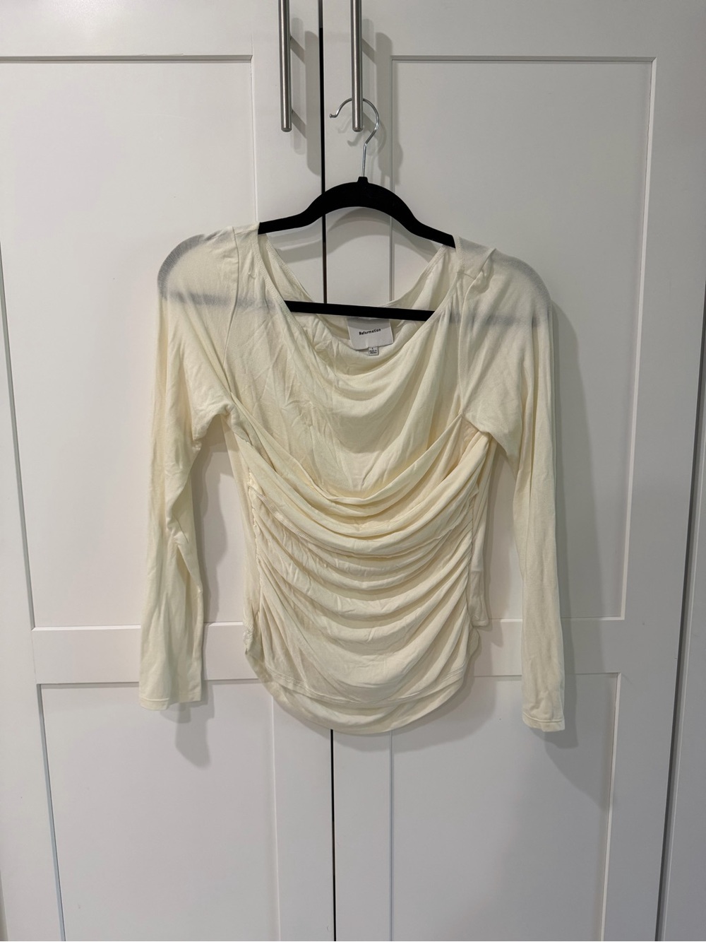 Reformation Julian Ruched Knit Top